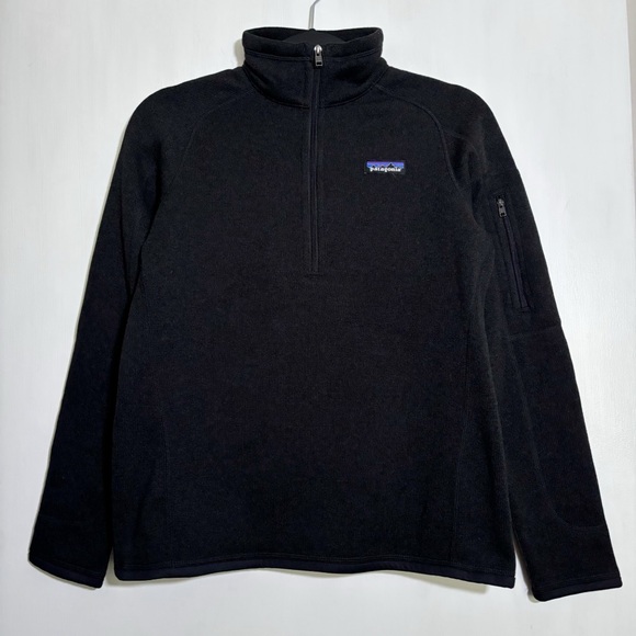 Patagonia Women’s Better Sweater Quarter Zip Fleece in Black Size Small Outdoor - Picture 2 of 14